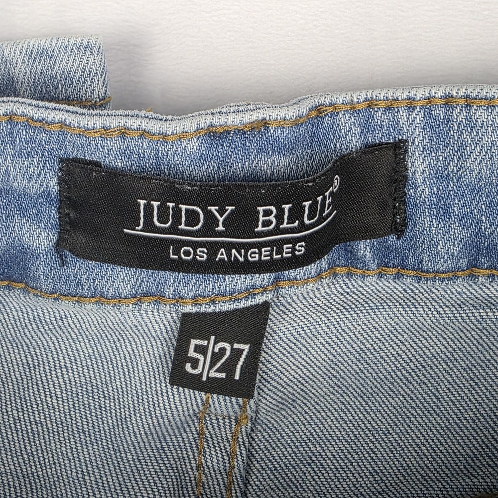 Judy Blue Jeans Womens 5/27 Weekend Wanderer High Rise Boyfriend Blue Denim Pant - Picture 6 of 12